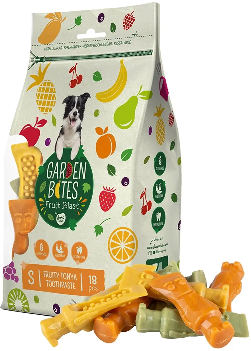 Duvo Garden Bites Fruity Tonya Tandpasta - 36 Stuks