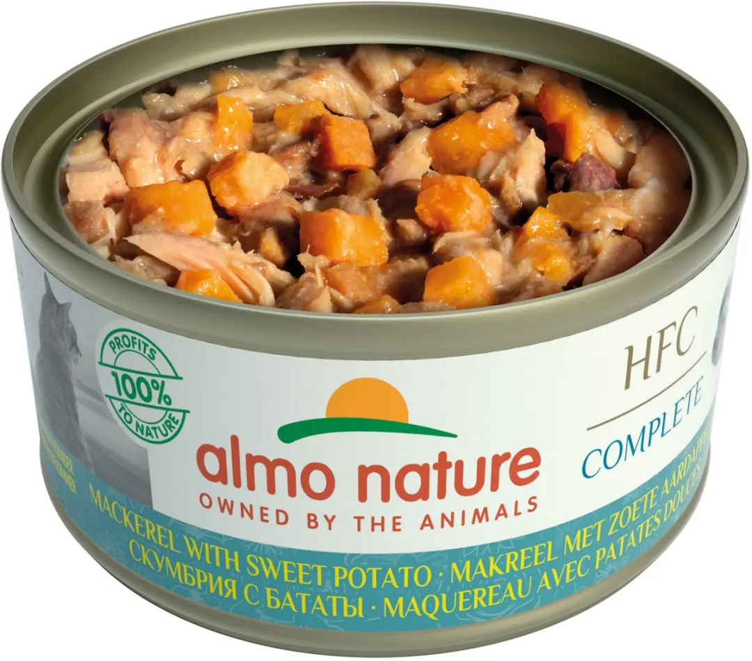 Almo Nature Kattenvoer HFC Makreel & Zoete Aardappel - Graanvrij 24x70g