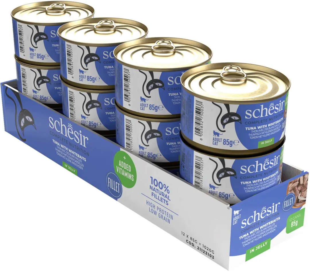 Schesir Kat Tonijn/Ansjovis 85g - 14 Stuks