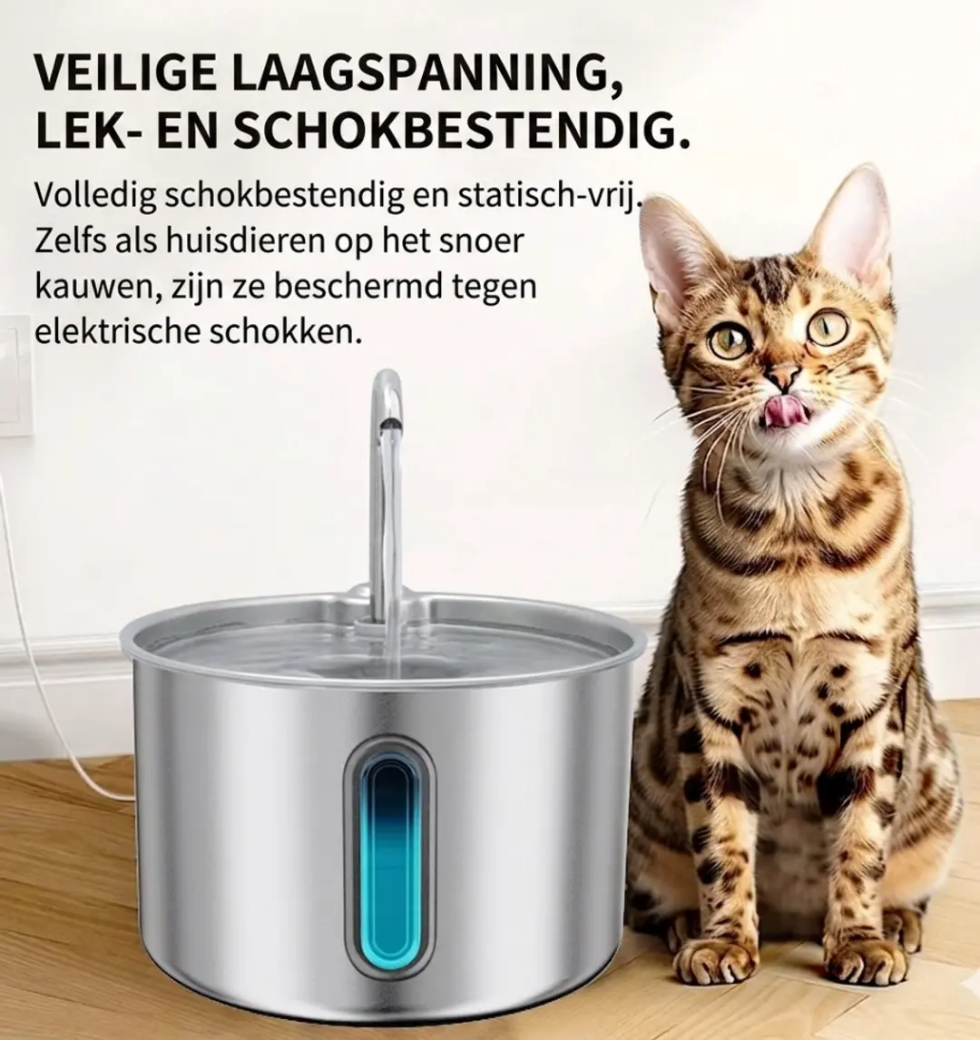 Photonspace RVS Katten Waterfontein 2.2L - 6+1 Filters