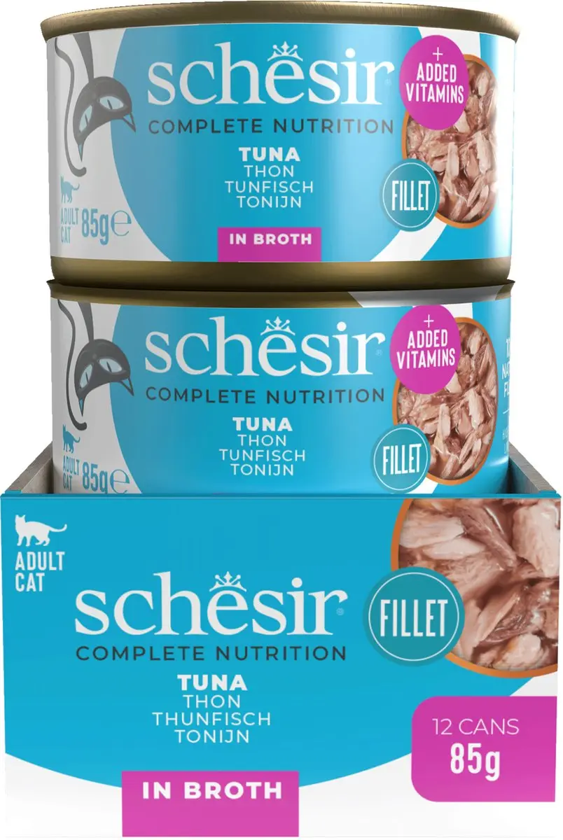 Schesir Kat Tonijn Naturel 85g - 14 Stuks
