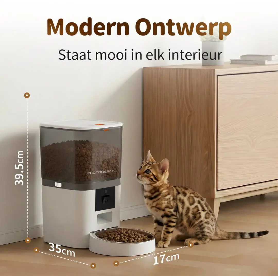 Photonspace Automatische Voerbak 6L - HD Camera & Audio - Wit