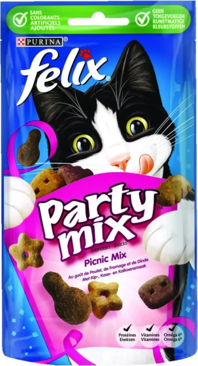 Felix Partymix Picnic Kattensnack 60g