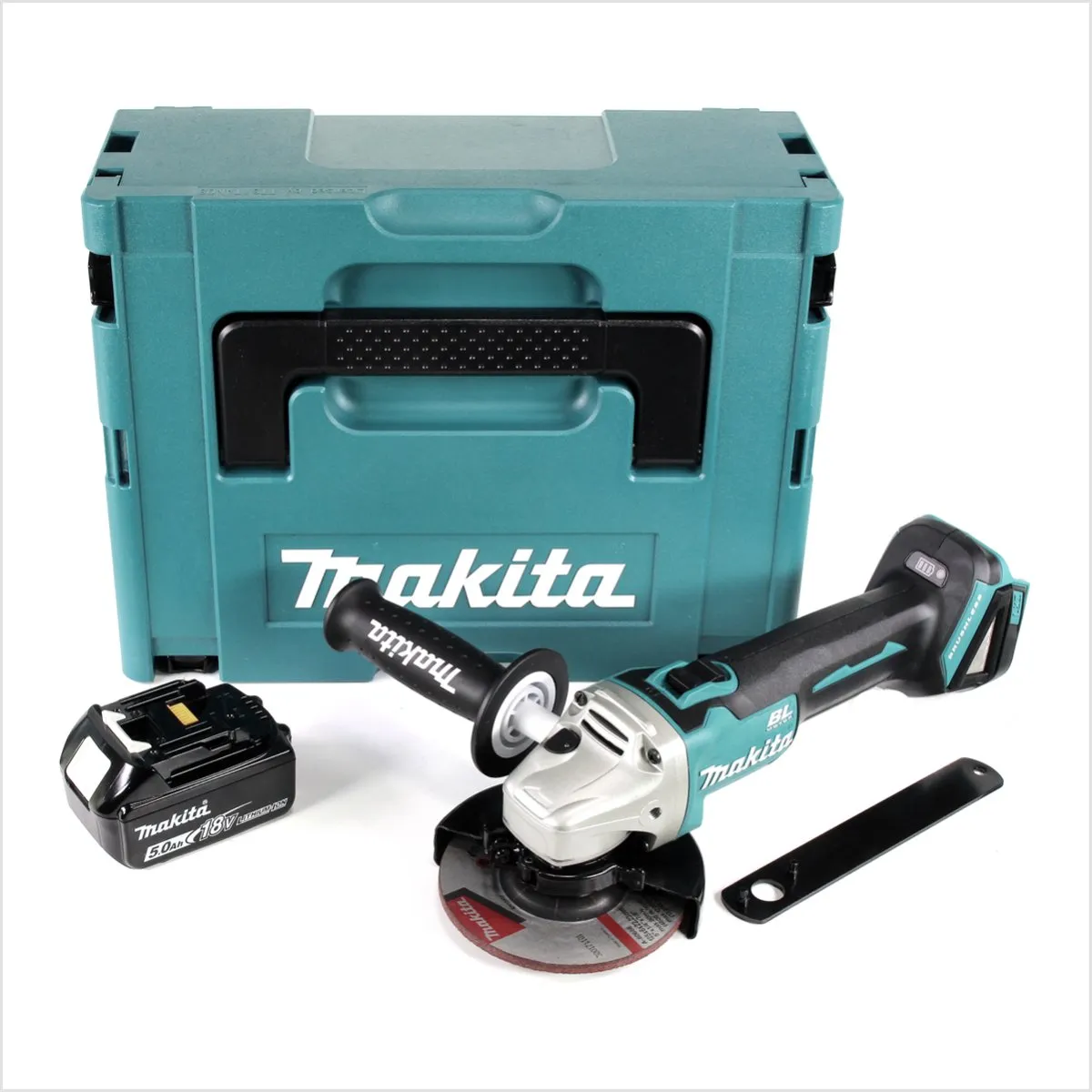 Makita DGA504T1J Accu Haakse Slijper 125mm - 18V 5,0Ah - 1x Makpac