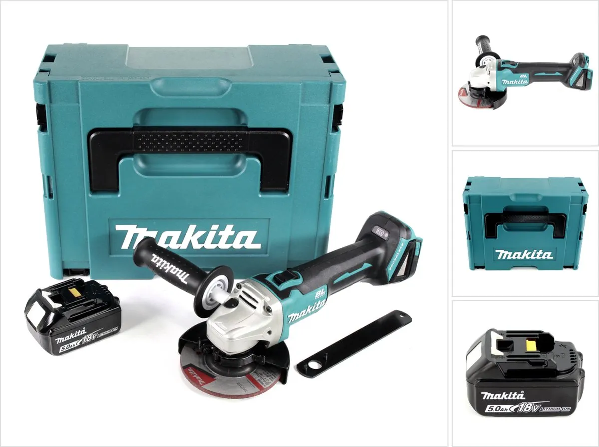 Makita DGA504T1J Accu Haakse Slijper 125mm