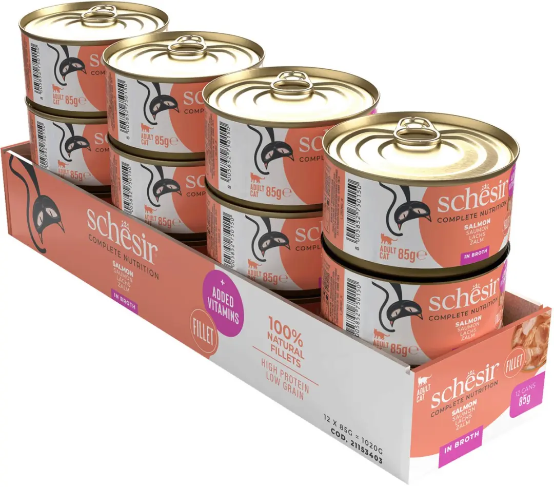 Schesir Kat Zalm Naturel 85g - 14 Stuks