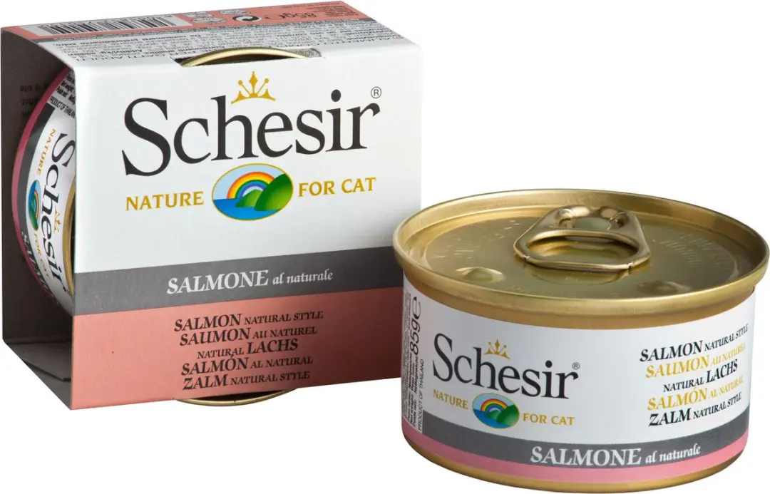 Schesir Kat Zalm Naturel 85g - 14 Stuks - afbeelding 6 van 6