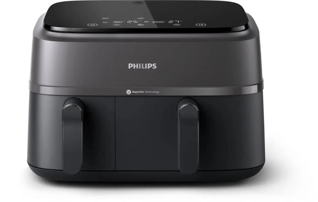 Philips 3000 Series NA350/03 Dual Airfryer 9L - Zwart/Grijs - afbeelding 4 van 6
