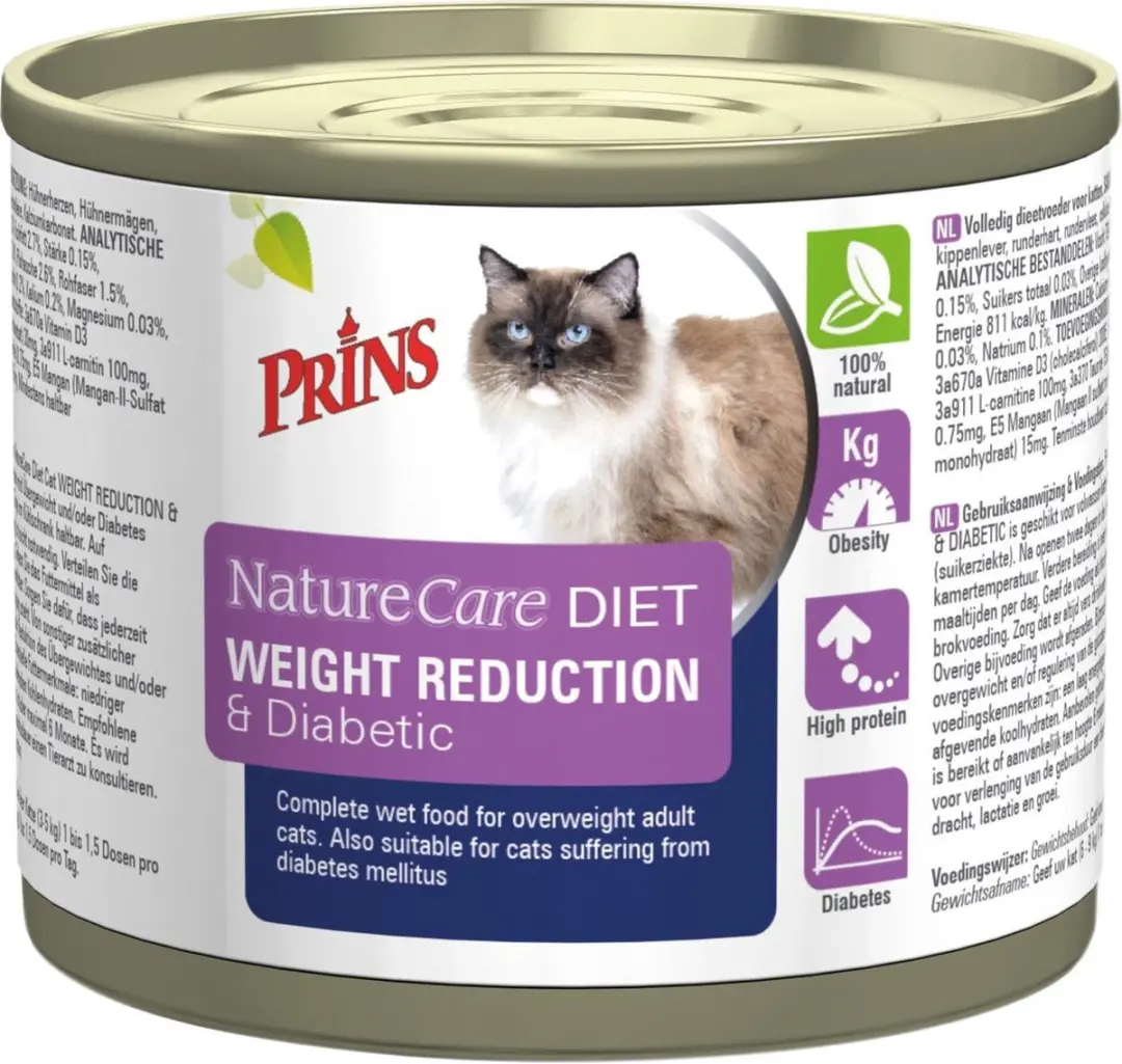 Prins NatureCare Cat Diet Weight Reduction & Diabetic 200g