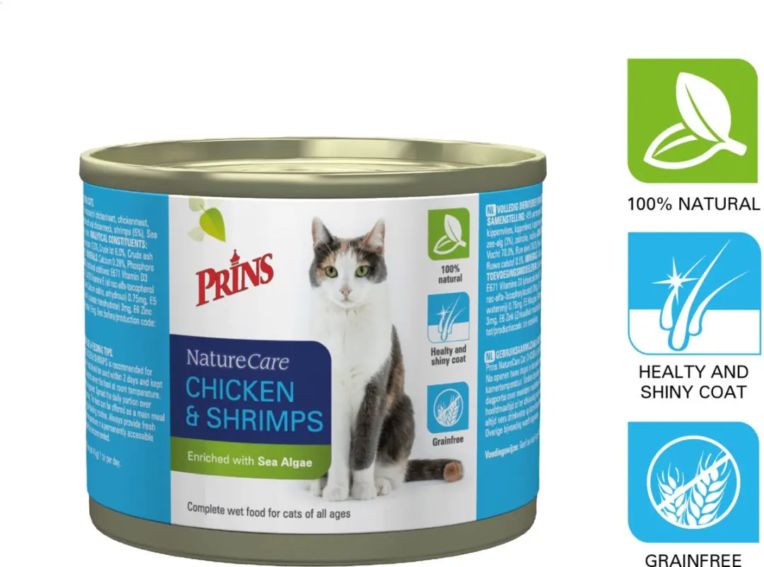 Prins NatureCare Kat Voer Kip & Garnalen 200g