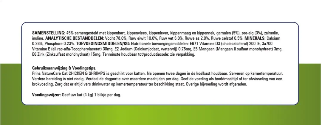 Prins NatureCare Kat Voer Kip & Garnalen 200g
