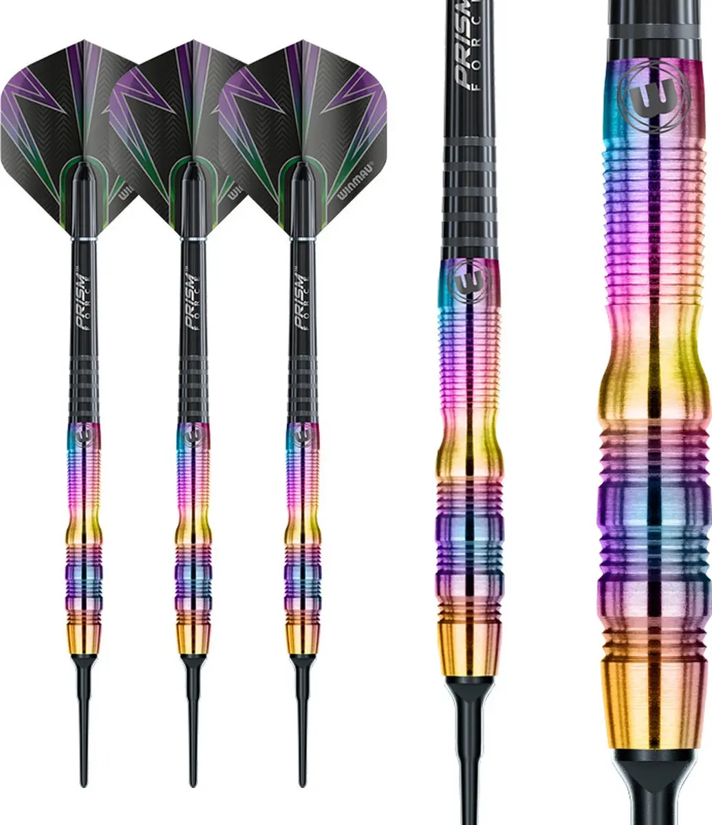 Winmau Simon Whitlock Rainbow 90% Soft Tip Darts - 3 Stuks - afbeelding 6 van 6