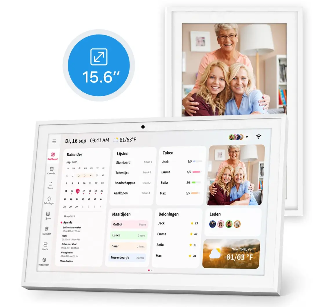 Photonspace Digitale Kalender 15,6" IPS Touchscreen
