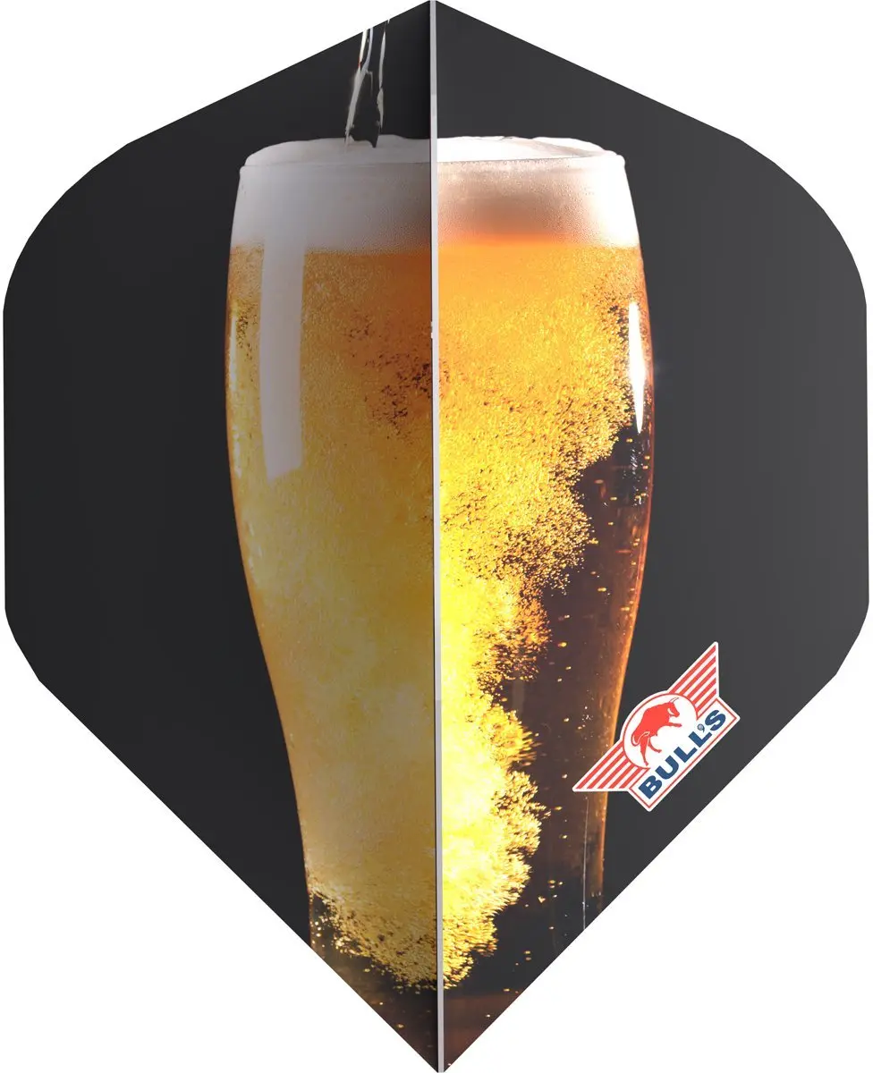 Bull's Beer Glass NO2 Dart Flights