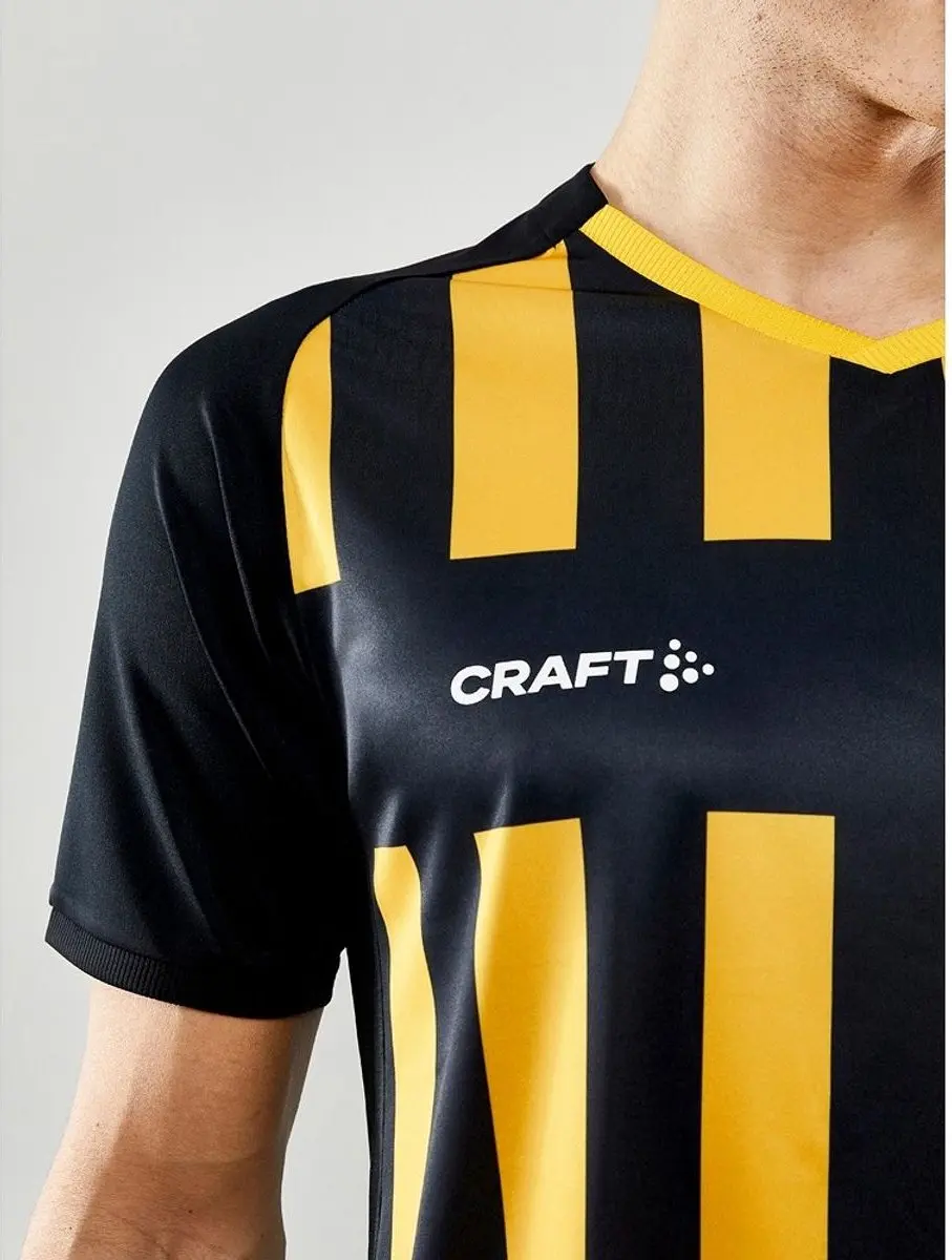 Craft Progress 2.0 Stripe Shirt Heren - Geel/Zwart S