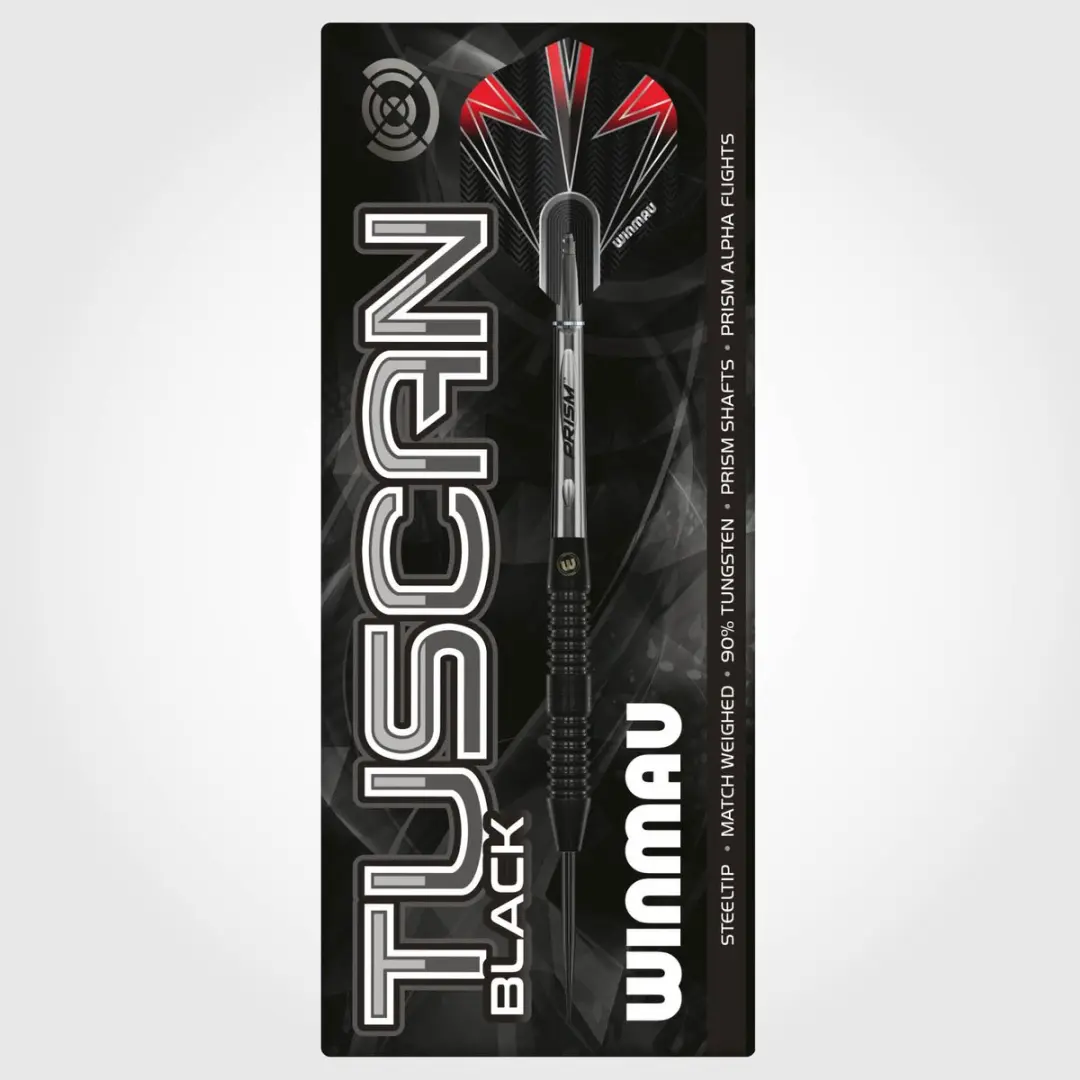Winmau Tuscan Black 90% Dartpijlen - 3 Stuks