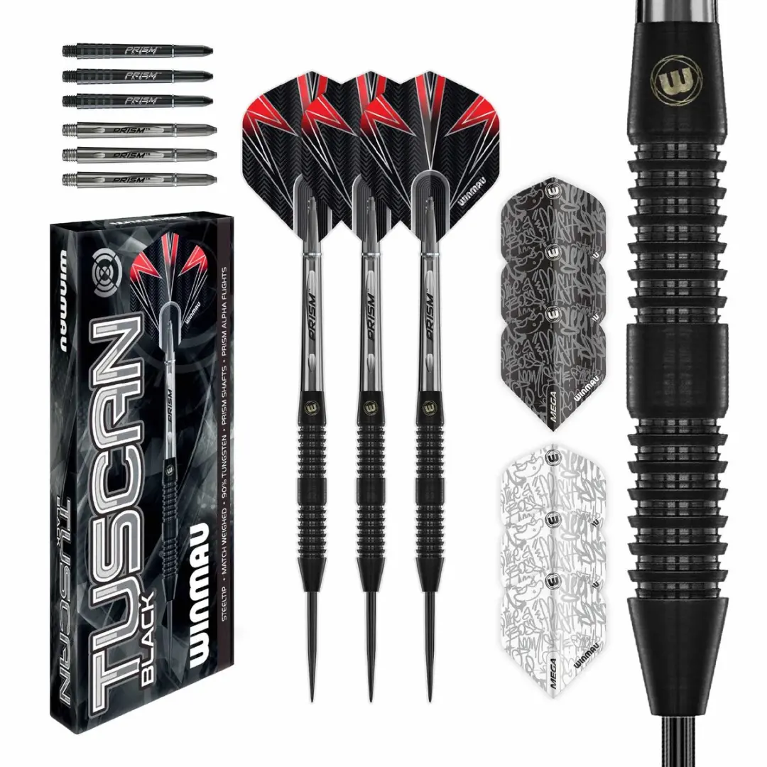 Winmau Tuscan Black 90% Dartpijlen