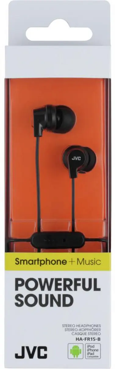 JVC HA-FR15-B-EF In-ear Hoofdtelefoon - Zwart