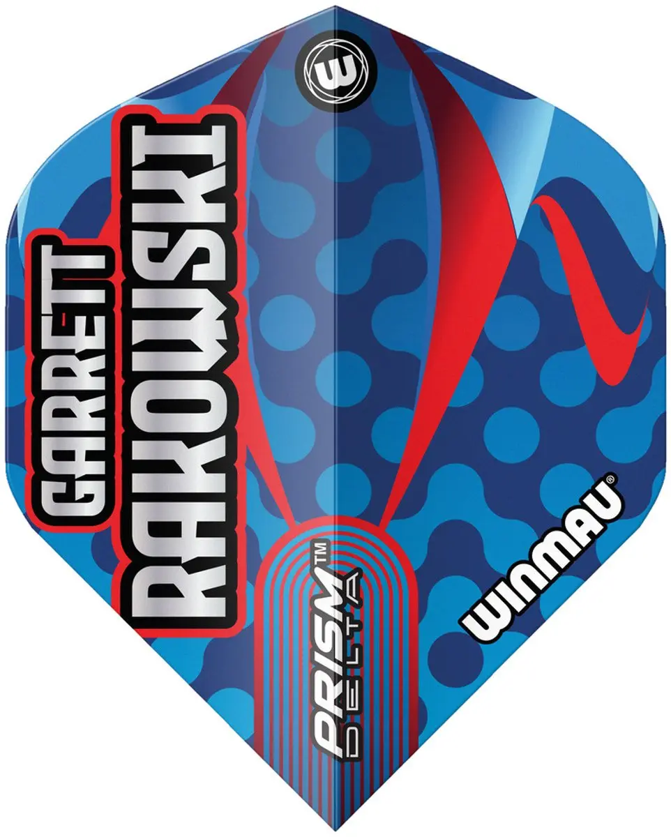 Winmau Prism Delta Garrett Rakowski Dart Flights - 3 Stuks - Blauw/Rood