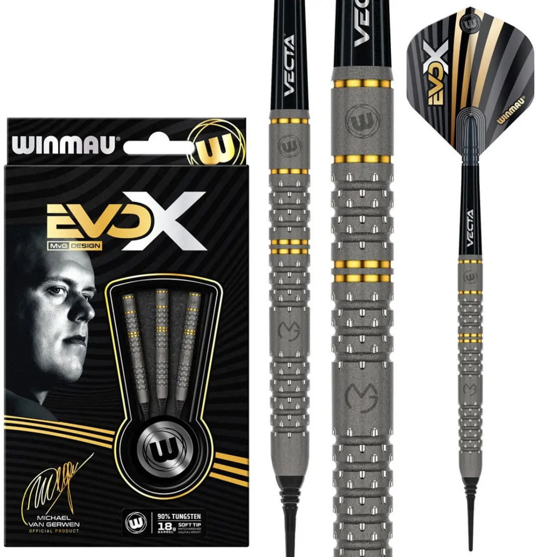 Winmau Michael van Gerwen EVO-X Soft Tip Darts 3 Stuks