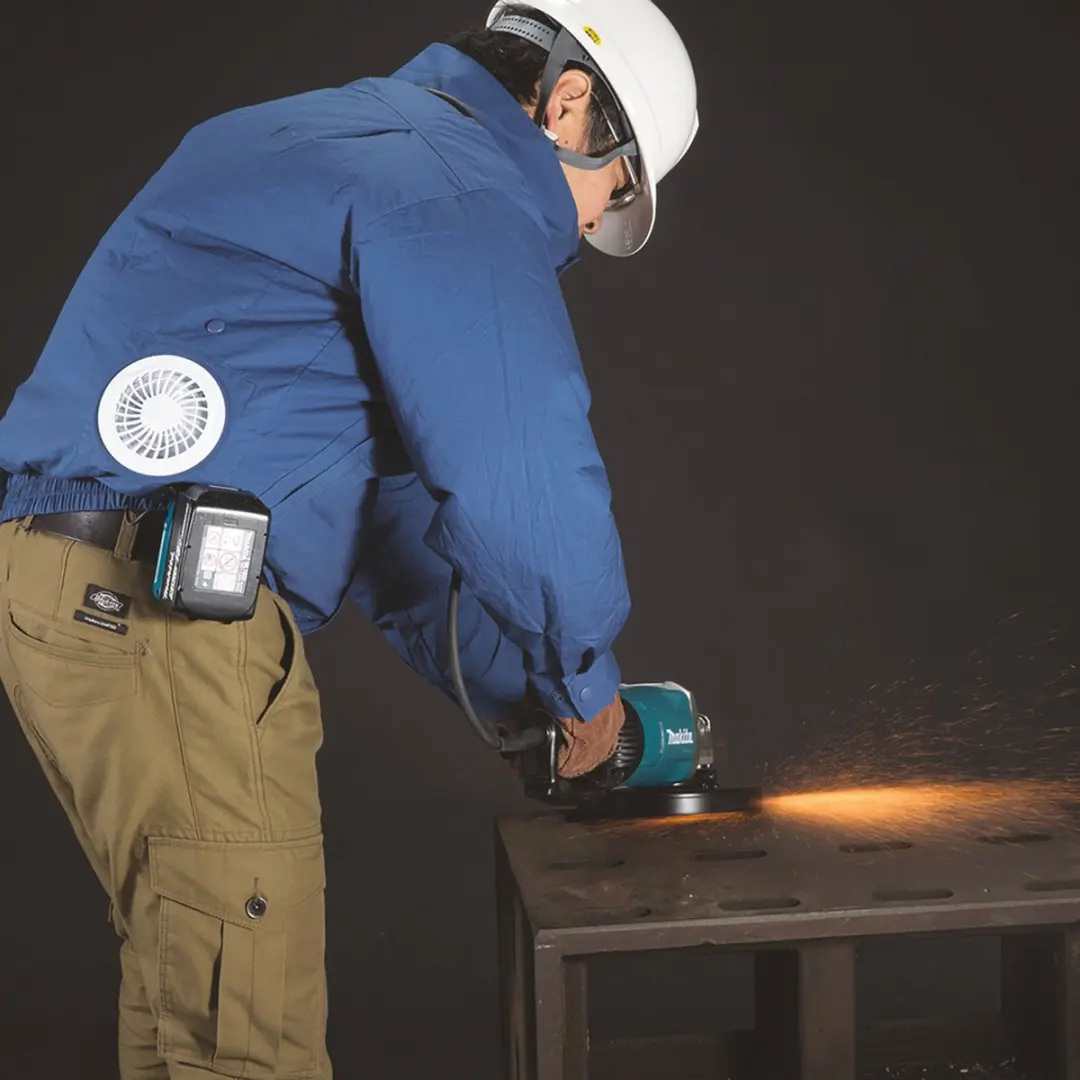 Makita DFJ304ZL Accu-airco-jas 12V max - Maat L - Zilver