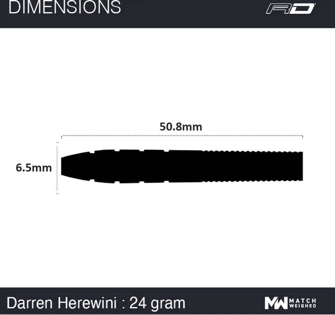 Winmau Darren Herewini 90% Dartpijlen - 3 Stuks - Brons