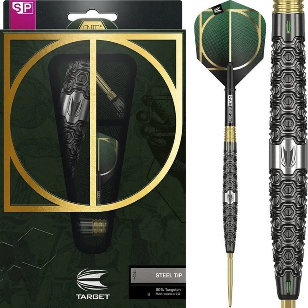 Target Cult SP01 Dartpijlen - 3 Stuks - Goud/Zilver/Zwart/ Groen