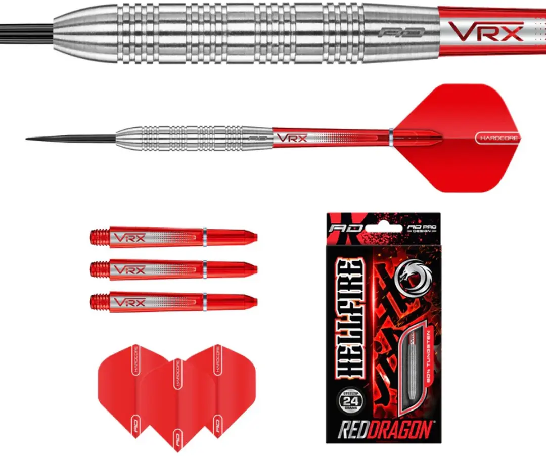 Red Dragon Hell Fire B 80% Dartpijlen - 3 Stuks - Zilver