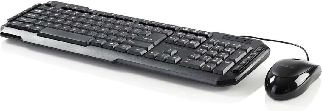 Nedis KBMC100BKUS Muis & Toetsenbordset - Bedraad - 800 dpi - Zwart