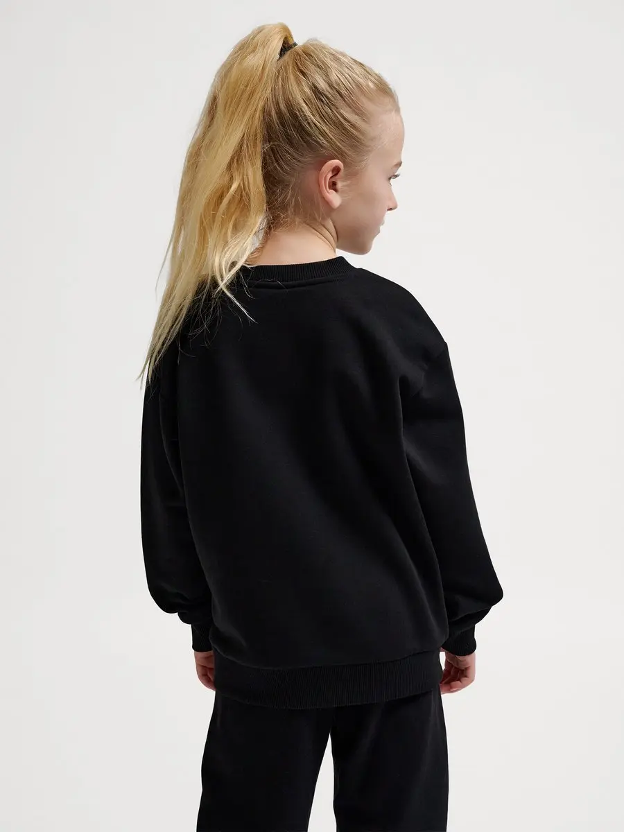 Hummel HMLJR Loose Crewneck Beertje - 92/Black - afbeelding 6 van 6