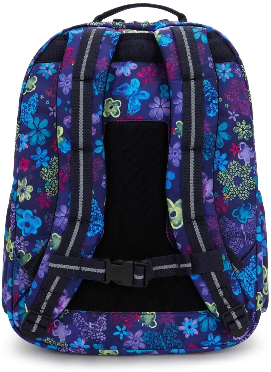Kipling Seoul College Extra Rugzak 15 inch - Dark Flower Stamp