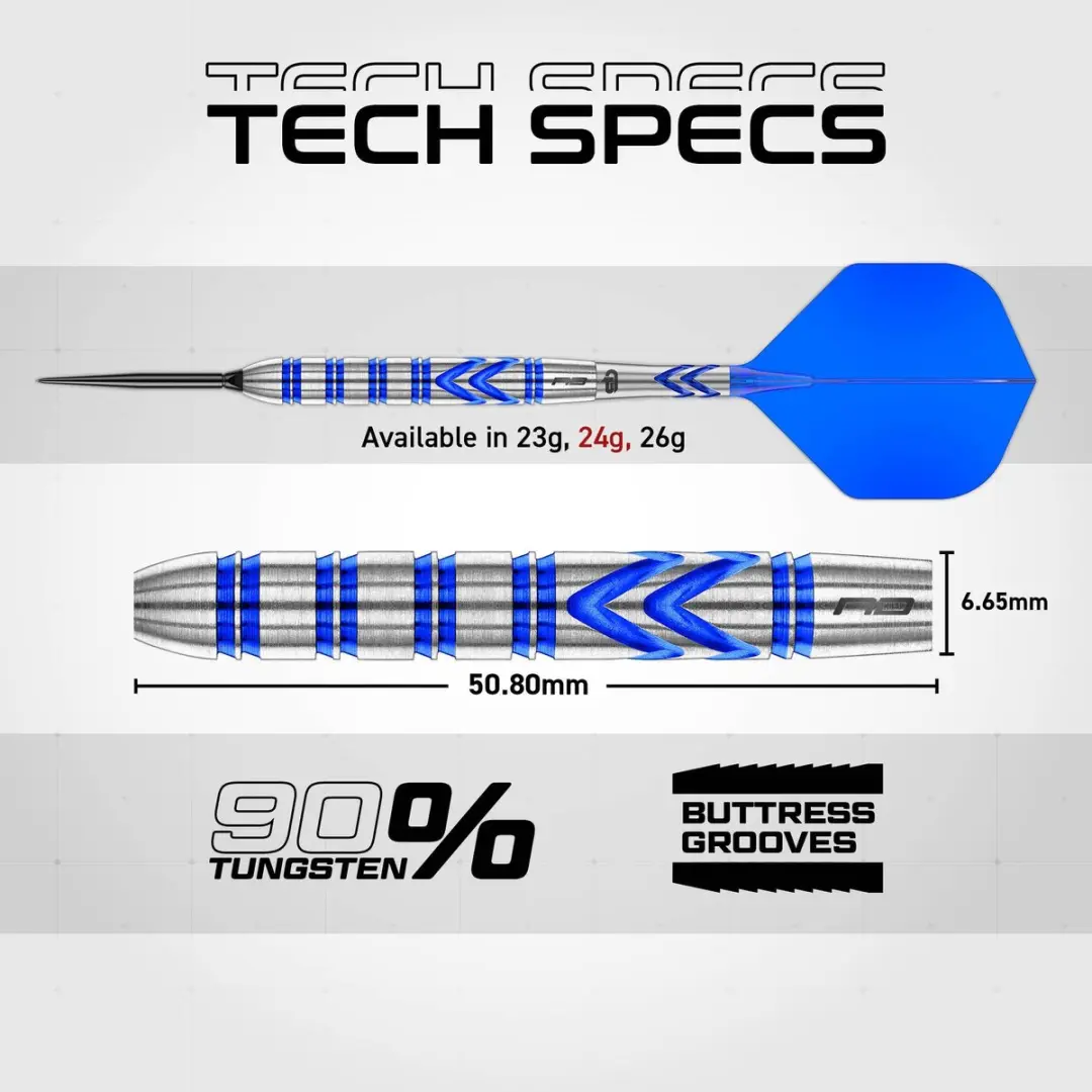 Red Dragon Gerwyn Price Blue Original Switch Point Dartpijlen - 3 Stuks