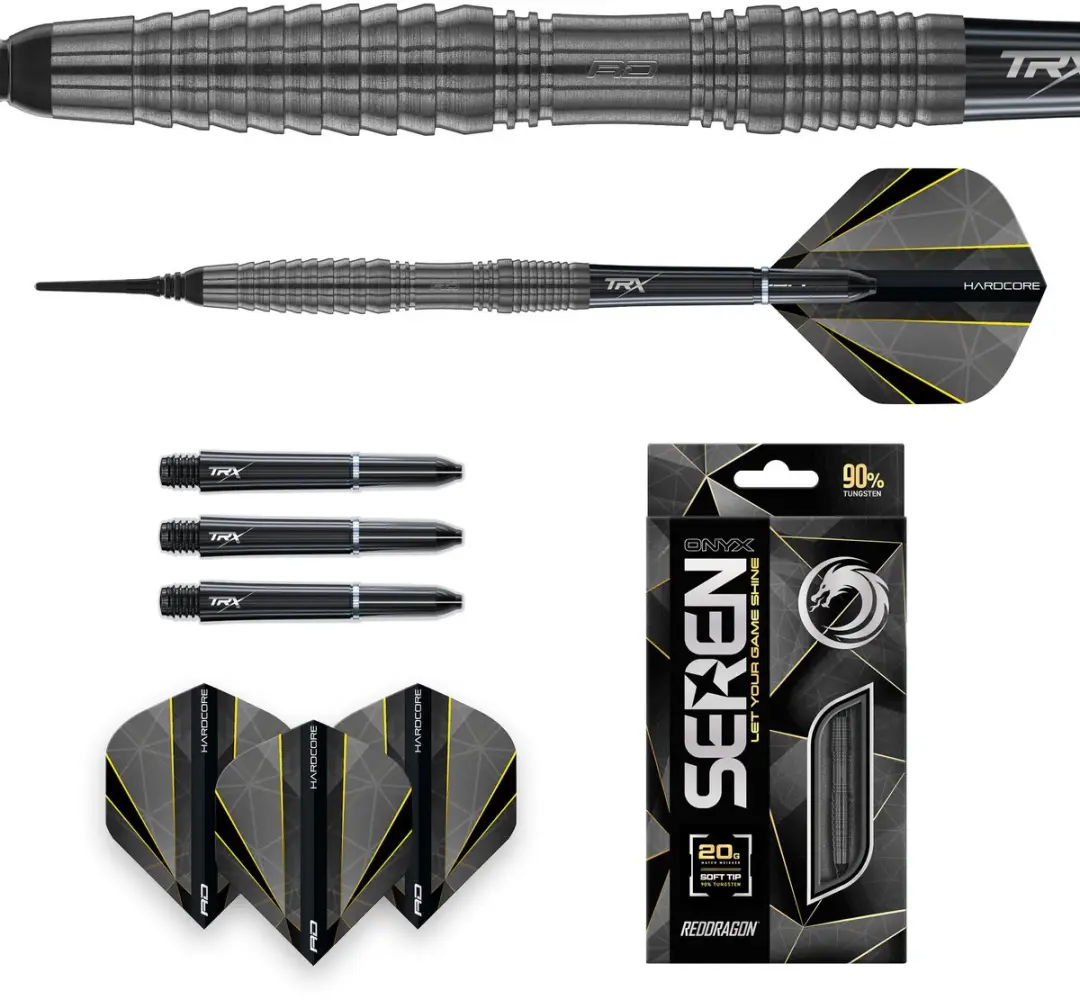 Red Dragon Onyx 3 Soft Tip Darts - 3 Stuks