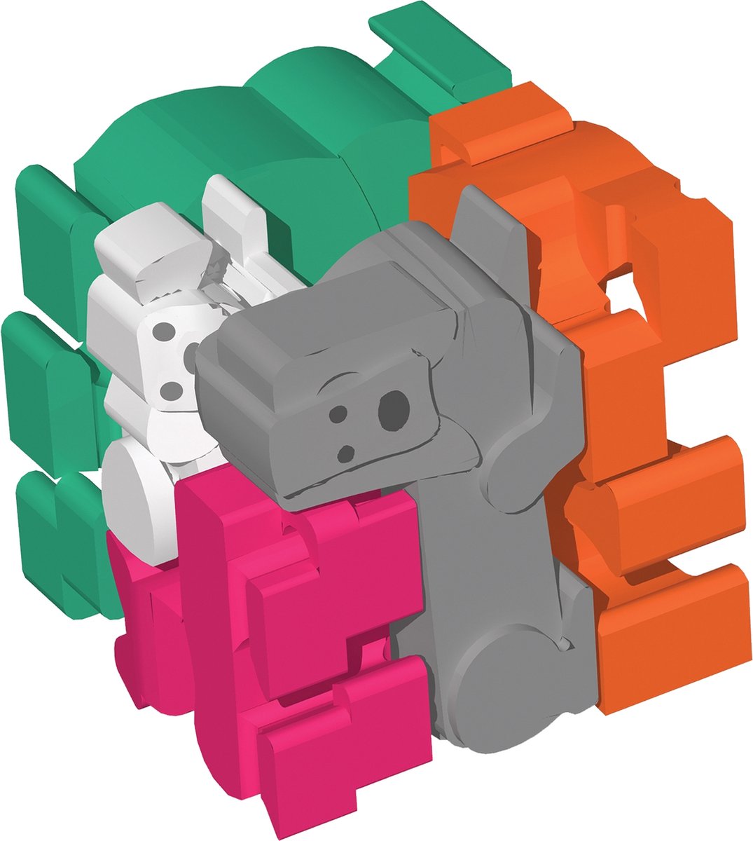 999 Games - Dog Pile - Breinbreker - Puzzelstukjes in de vorm van Honden! - Stimuleert het ruimtelijk inzicht - Educatief spel - Dierenpuzzel - Solo spel - Klein cadeautje