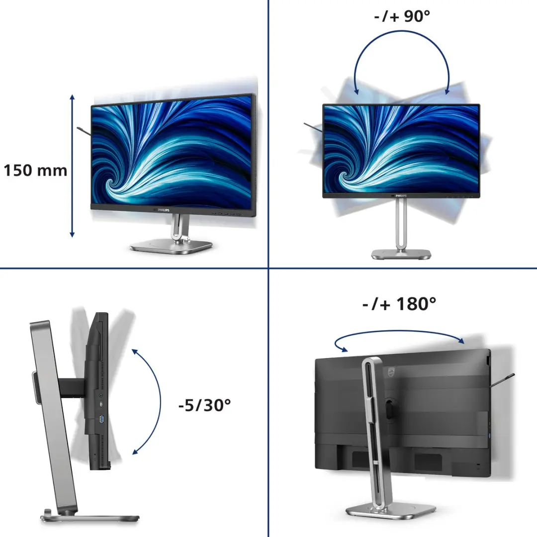 Philips 4000 Series 24B2N4200/00 Monitor - 23.8" Full HD Grijs