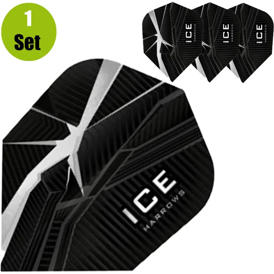 Harrows ICE Recut Clear HF3401 Dart Flights - 3 Stuks - Zwart
