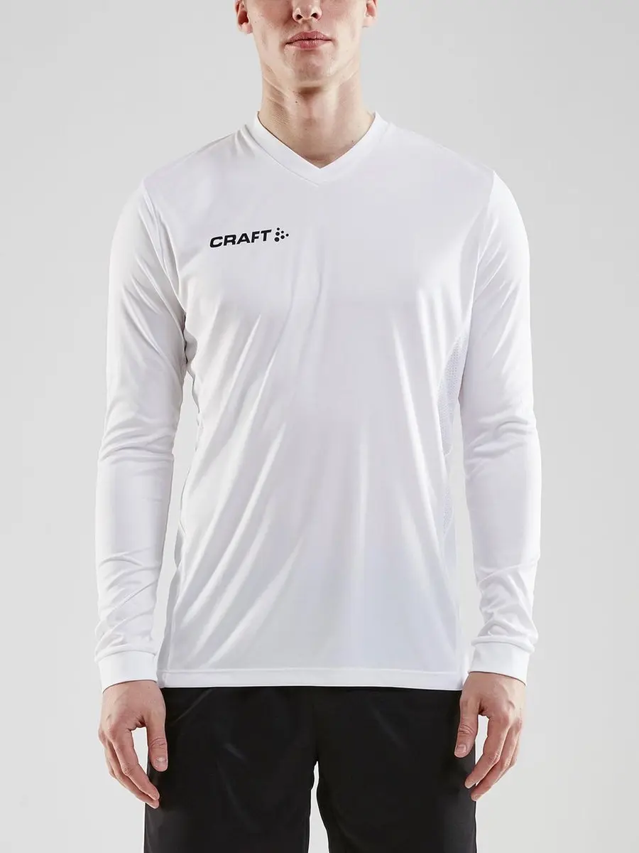 Craft Squad Jersey Solid LS Sportshirt - Maat L - Wit/Zwart