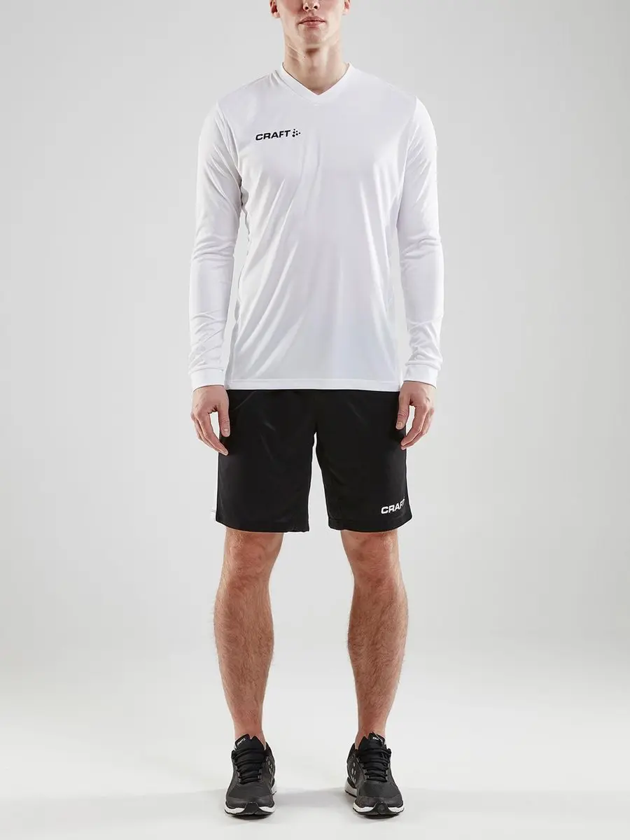 Craft Squad Jersey Solid LS Sportshirt - Maat L - Wit/Zwart