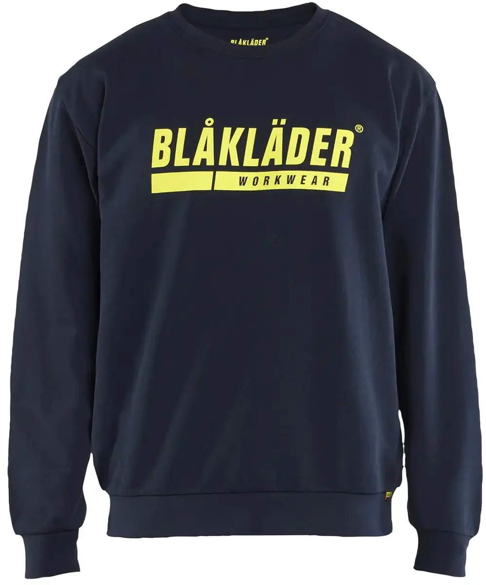 Blåkläder Ample Sweatshirt XL - Zwart met gele fluo