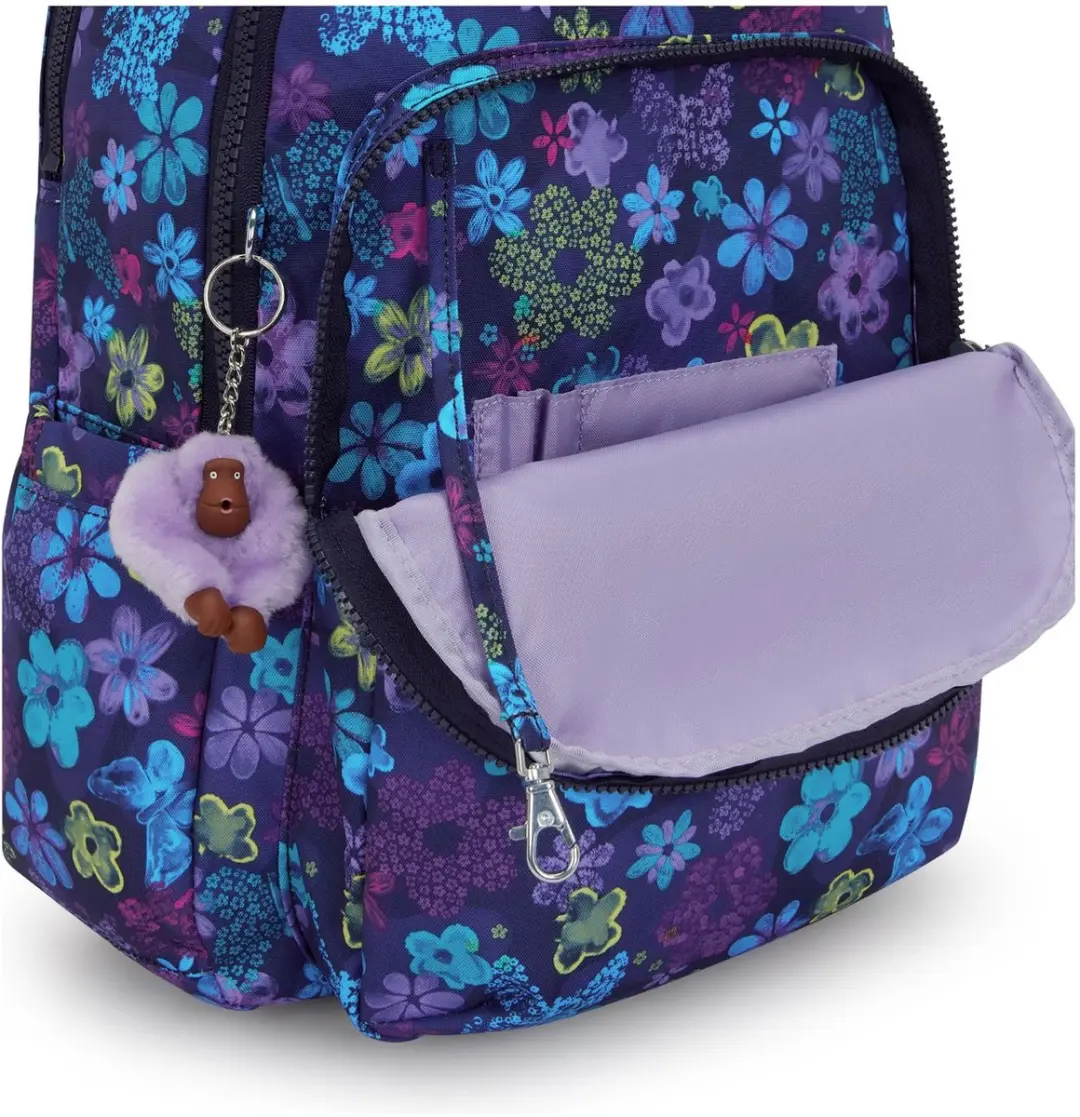 Kipling Seoul Lap Rugzak 15 inch - Dark Flower Stamp