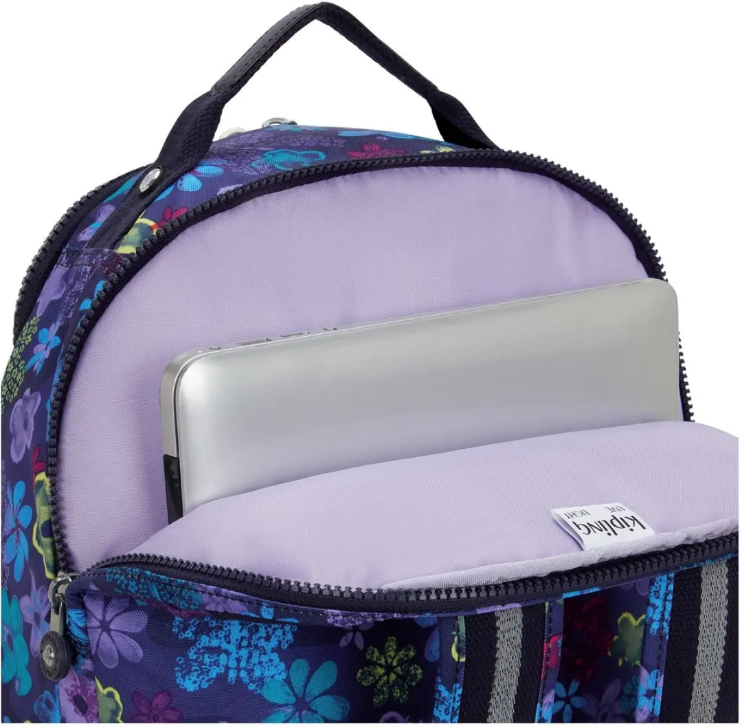 Kipling Seoul Lap Rugzak 15 inch - Dark Flower Stamp