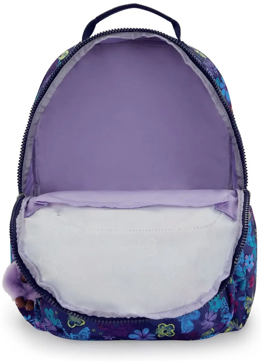 Kipling Seoul Lap Rugzak 15 inch - Dark Flower Stamp - afbeelding 6 van 6