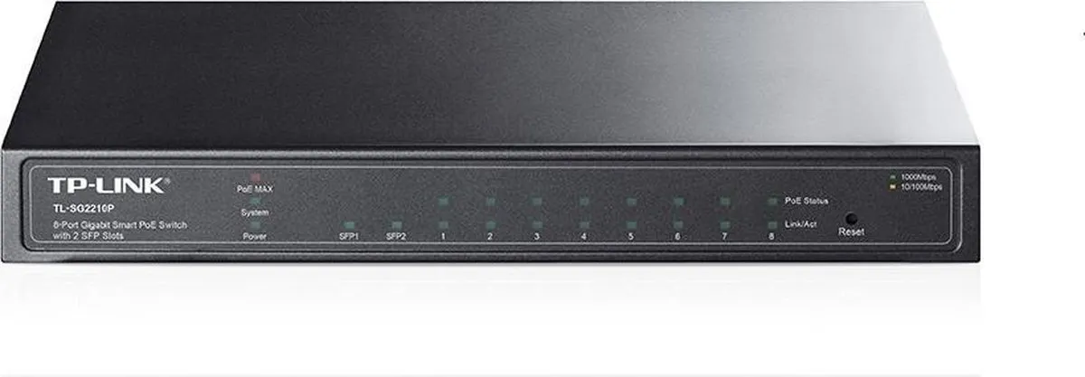 TP-Link TL-SG2210P Netwerk Switch 8x PoE - 20 Gbps