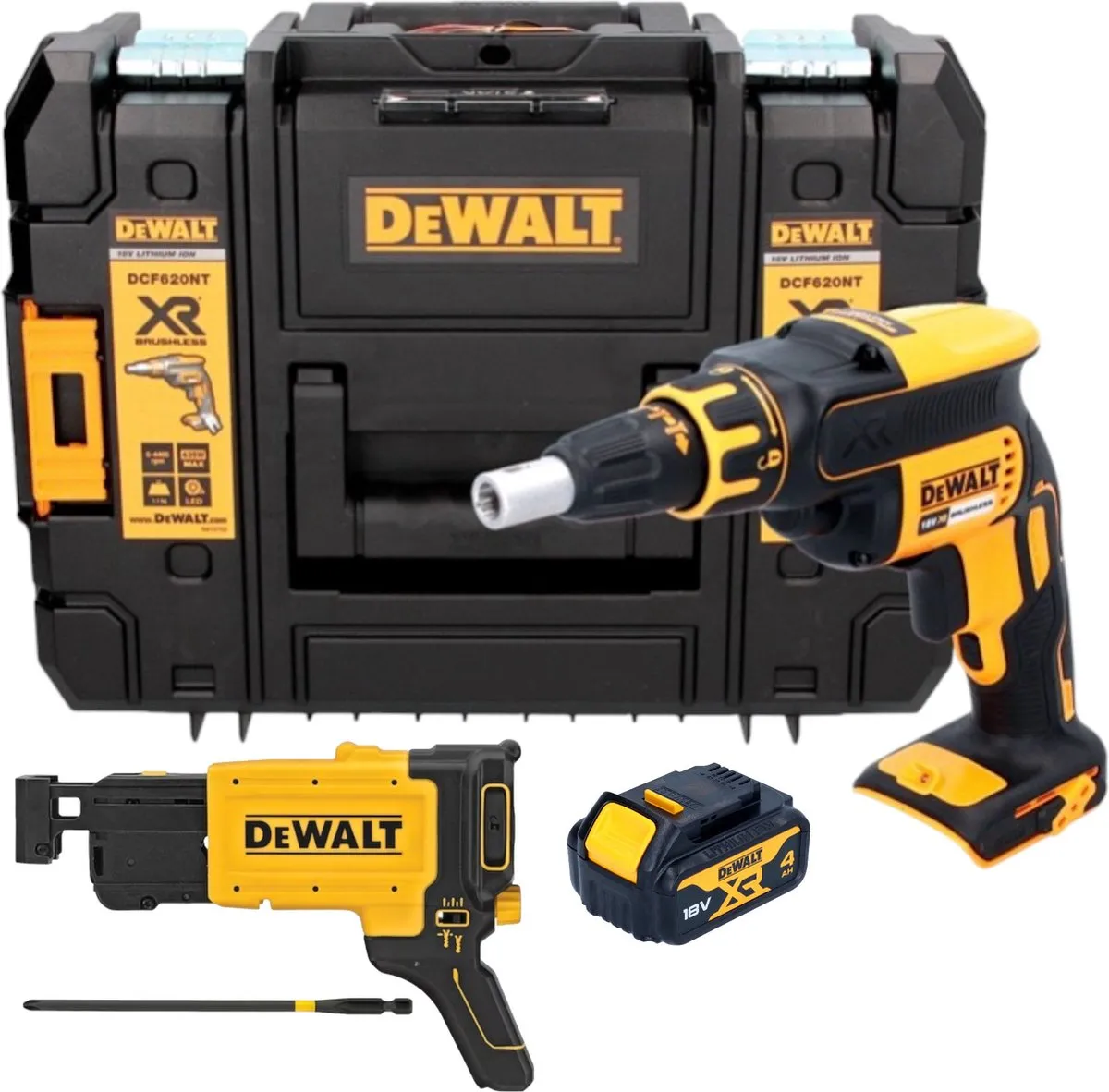 DeWalt DCF 620 NT Accu-Droogbouwschroevendraaier 18V 30Nm - 1x 4.0Ah Accu - afbeelding 2 van 6