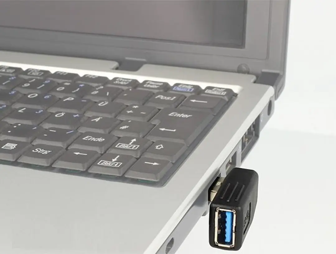 Delock USB-A Haakse Adapter Links USB3.0 - Zwart