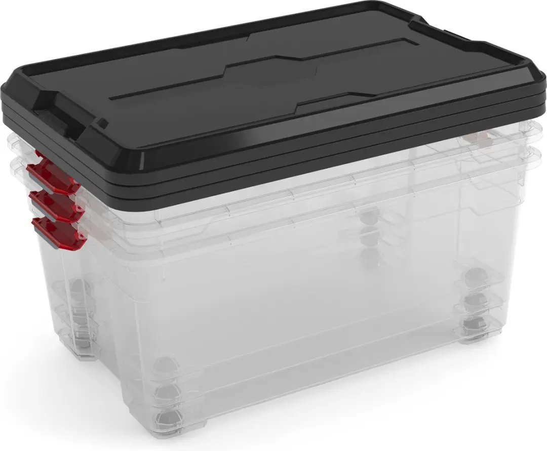 Curver Moover Opbergbox L - 45L - 58x38x27cm - Zwart - afbeelding 2 van 5