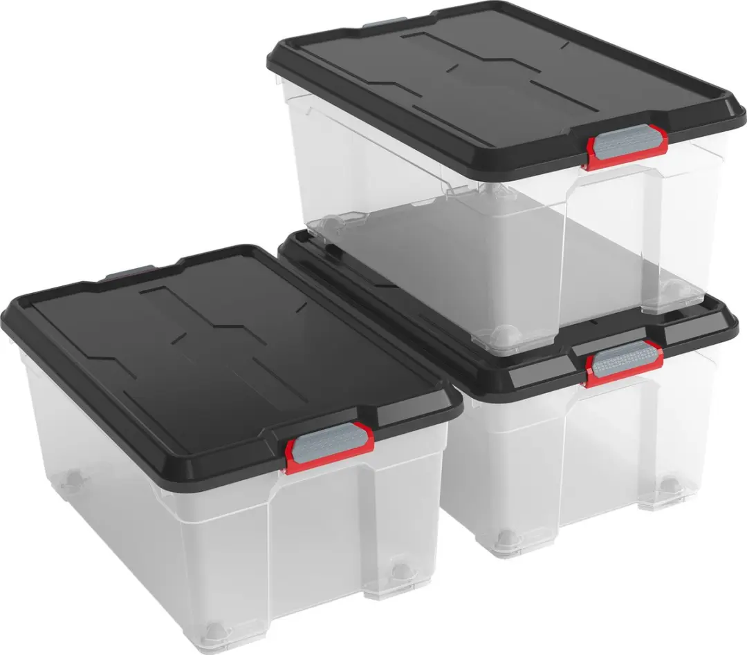 Curver Moover Opbergbox L - 45L - 58x38x27cm - Zwart - afbeelding 5 van 5