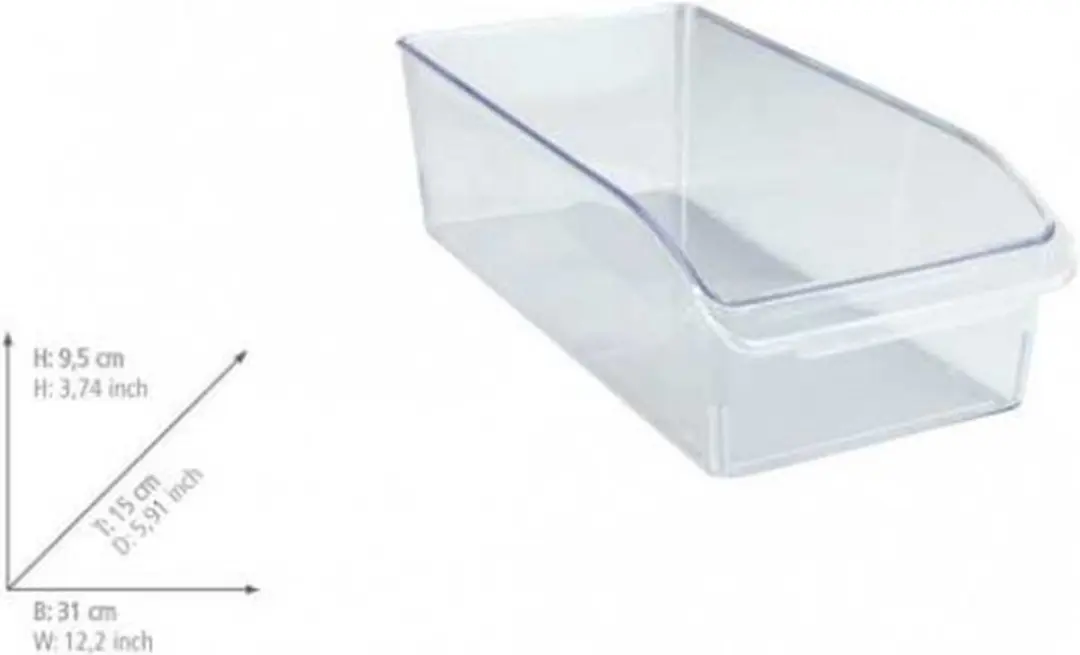 Wenko Koelkastorganizer M Transparant 31x15x9,5cm