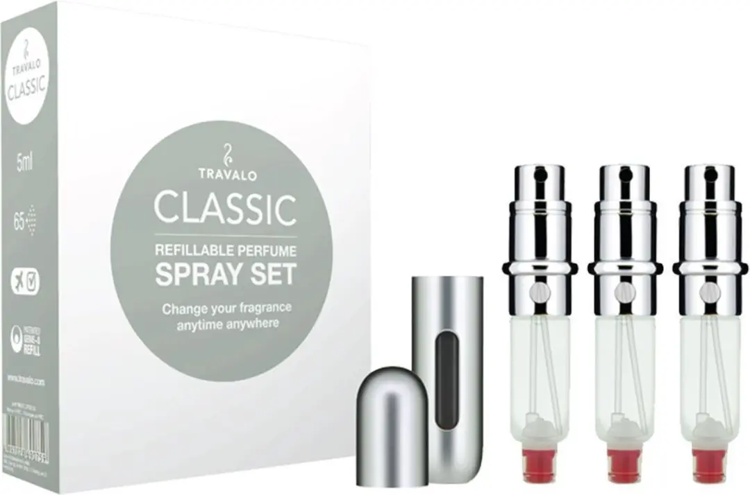 Travalo Easy Fill Parfumspray 3x15ml - Zilver