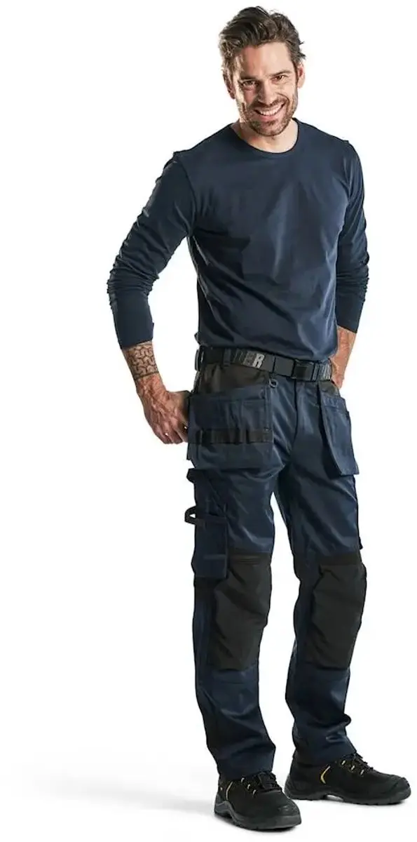 Blåkläder T-shirt Lange Mouwen 4XL+ - Blauw